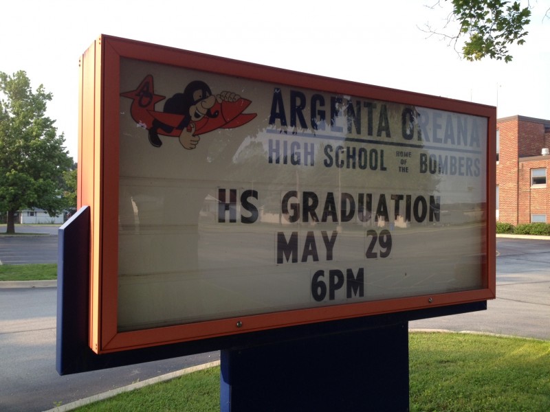 Argenta-Oreana High School Sign