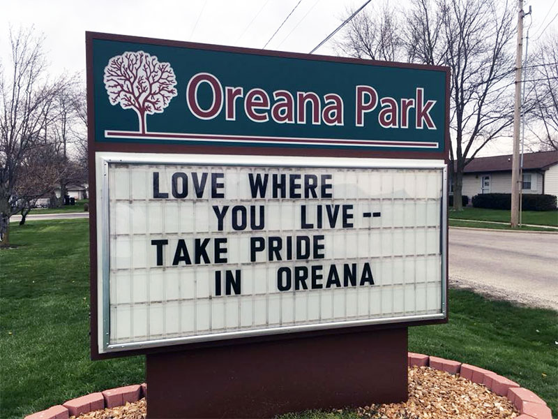 Oreana Park Sign Oreana Park Sign